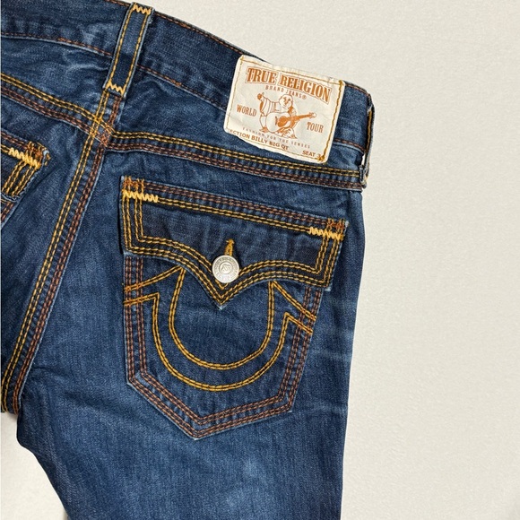 True Religion Size M Women's Dark Blue Boot Cut Jeans - Picture 5 of 6